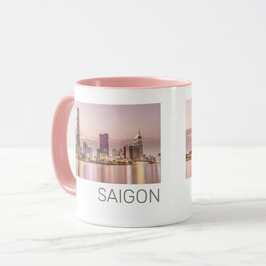 Saigon Ho Chi Minh City HCMC Vietnam Zonsondergang Mok (Voorkant links)