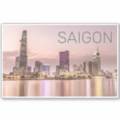 Saigon Ho Chi Minh City HCMC Vietnam Zonsondergang Sticker (Voorkant)