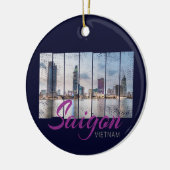 Saigon (Ho-Chi-Minh-Stadt) HCMC Vietnam Souvenir Keramisch Ornament (Links)