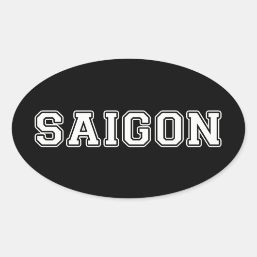 Saigon Ovale Sticker (Voorkant)