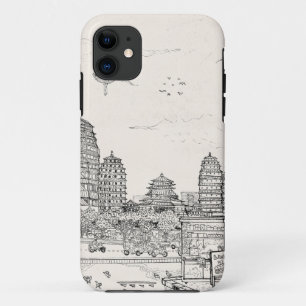 Saigon Pagoda Vietnam Cityscape Pen Inkttekening Case-Mate iPhone Case