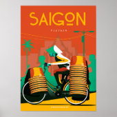 Saigon-reisposter vietnam poster (Voorkant)