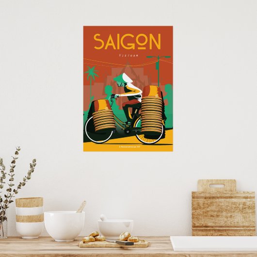 Saigon-reisposter vietnam poster (Keuken)