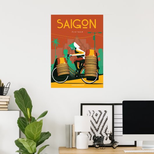 Saigon-reisposter vietnam poster (Thuiskantoor)