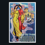 Saigon, Vietnam - deco-reisafdrukken Poster<br><div class="desc">Reproduction print van originele reisposter die het toerisme promoot naar Saigon, Vietnam, digitaal gerestaureerd naar goeddunken van de kunstenaar. Perfect voor uw huiswanddecor. Lijst het en dit zou een mooie retro-stijl kamerdecoratie maken in een bar, café, restaurant, thuistheater, kantoor of een hol. Van extra klein tot maximaal beschikbaar formaat.</div>