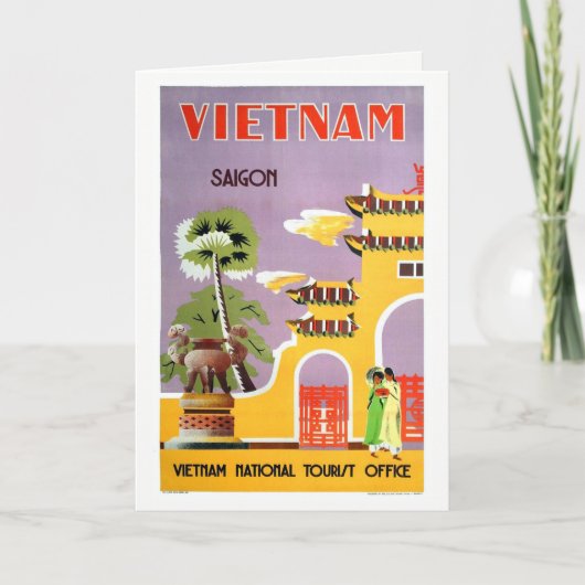  Saigon Vietnam Reis Briefkaart (Voorkant)