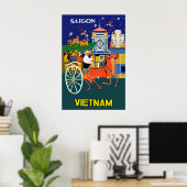 Saigon, Vietnam reisposter Poster (Thuiskantoor)