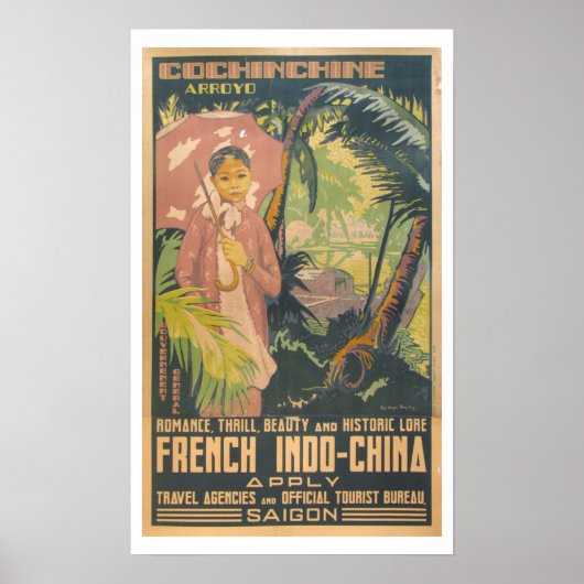 Saigon Vietnam reisposter Poster (Voorkant)