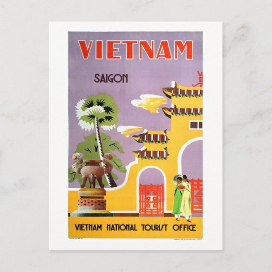  Saigon Vietnam reizen Briefkaart (Voorkant)