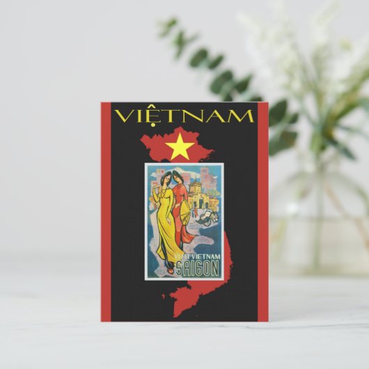  Saigon Vietnam reizen Briefkaart (Staand voorkant)