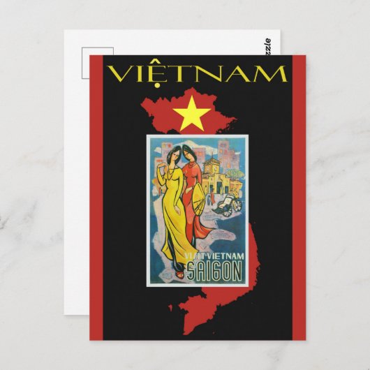  Saigon Vietnam reizen Briefkaart (Voorkant / Achterkant)
