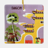 Saigon Vietnam reizen Keramisch Ornament (Voorkant)
