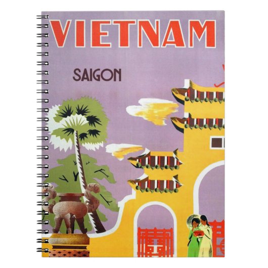  Saigon Vietnam reizen Notitieboek (Voorkant)