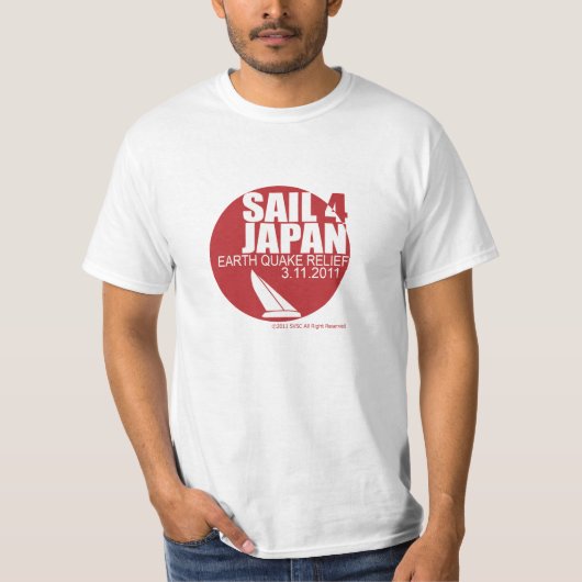 Sail4Japan + $10 寄 付 voor Mannen T-shirt (Voorkant)