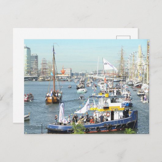 SAIL Amsterdam Boat Parade DIY Briefkaart (Voorkant / Achterkant)
