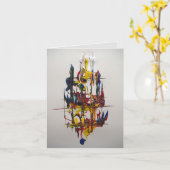 Sail Away Abstract Card Kaart (Gele Bloem)