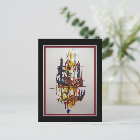Sail Away - Abstract door Gene Foltuz Mini Print Briefkaart (Staand voorkant)