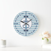 Sail Away Anchor Clock – Nautical Rope Marker Desi Grote Klok (Huis)