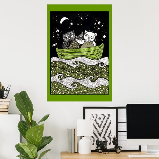 Sail Away Art Poster (Thuiskantoor)