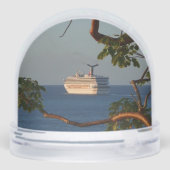 Sail Away at Sunset I Cruise Vacation Sneeuwbol (Achterkant)