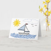 Sail Away Birthday Kaart (Gele Bloem)