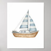 Sail Away Blue Poster (Voorkant)