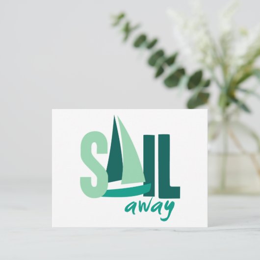 Sail Away Briefkaart (Staand voorkant)