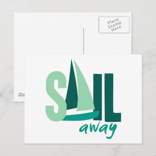 Sail Away Briefkaart (Voorkant / Achterkant)