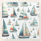 Sail Away Glazen Onderzetter (Voorkant)
