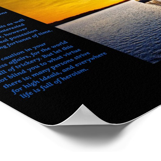 Sail Away in blauw Poster (Hoek)