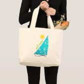 Sail Away in turquoise... Grote Tote Bag (Voorkant (product))