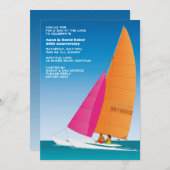 Sail Away Invitation Kaart (Voorkant / Achterkant)