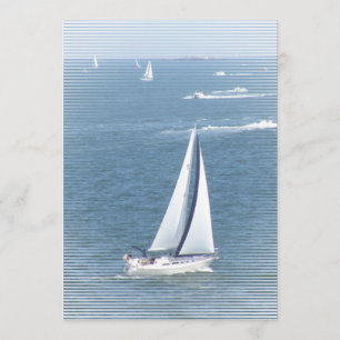 Sail Away Invitation Kaart