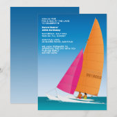 Sail Away Invitation Kaart (Voorkant / Achterkant)