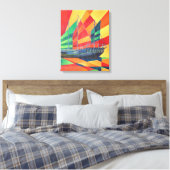 Sail Away Junk Pleasure Boat Canvas Afdruk (Insitu (Slaapkamer))