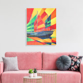 Sail Away Junk Pleasure Boat Canvas Afdruk (Insitu (Woonkamer))