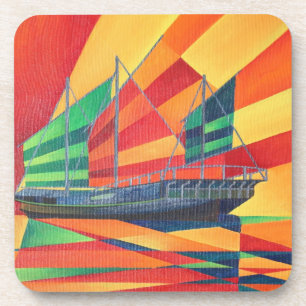 Sail Away Junk Pleasure Boat Onderzetter