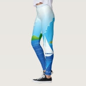 Sail Away Leggings Yoga Pants Lake Boats (Links)