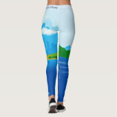 Sail Away Leggings Yoga Pants Lake Boats (Achterkant)