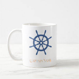Sail Away Nautical Beach Persoonlijk Schip Roer Koffiemok