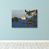 Sail Away op Sunset I Cruise Vacation Canvas Afdruk (Insitu (Houten vloer))