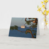 Sail Away op Sunset I Cruise Vacation Kaart (Gele Bloem)