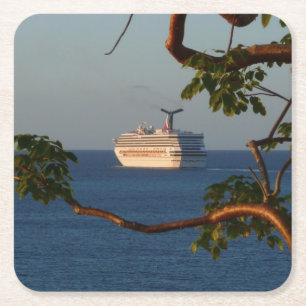 Sail Away op Sunset I Cruise Vacation Kartonnen Onderzetters