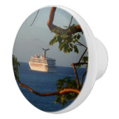 Sail Away op Sunset I Cruise Vacation Keramische Knop (Rechts)