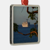 Sail Away op Sunset I Cruise Vacation Metalen Ornament (Rechts)
