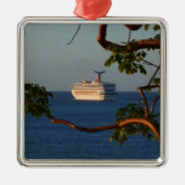 Sail Away op Sunset I Cruise Vacation Metalen Ornament (Voorkant)