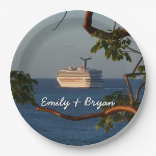 Sail Away op Sunset I Cruise Vacation Papieren Bordje