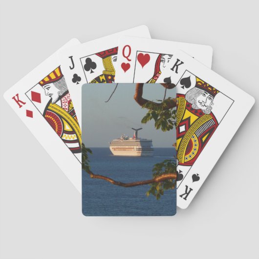 Sail Away op Sunset I Cruise Vacation Pokerkaarten (Achterkant)