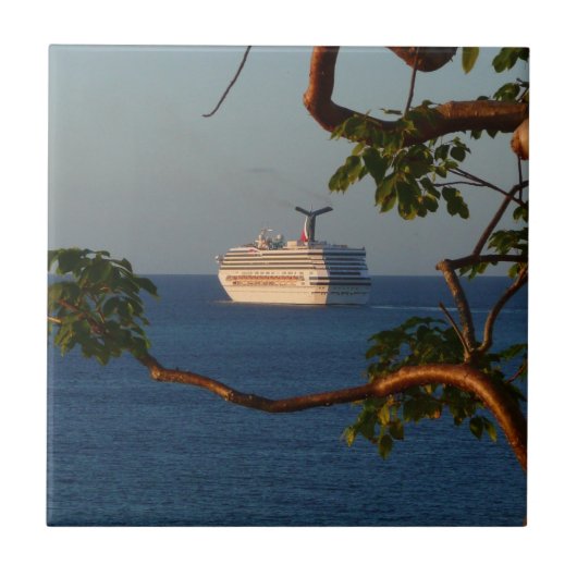 Sail Away op Sunset I Cruise Vacation Tegeltje (Voorkant)