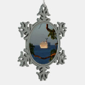 Sail Away op Sunset I Cruise Vacation Tin Sneeuwvlok Ornament (Links)